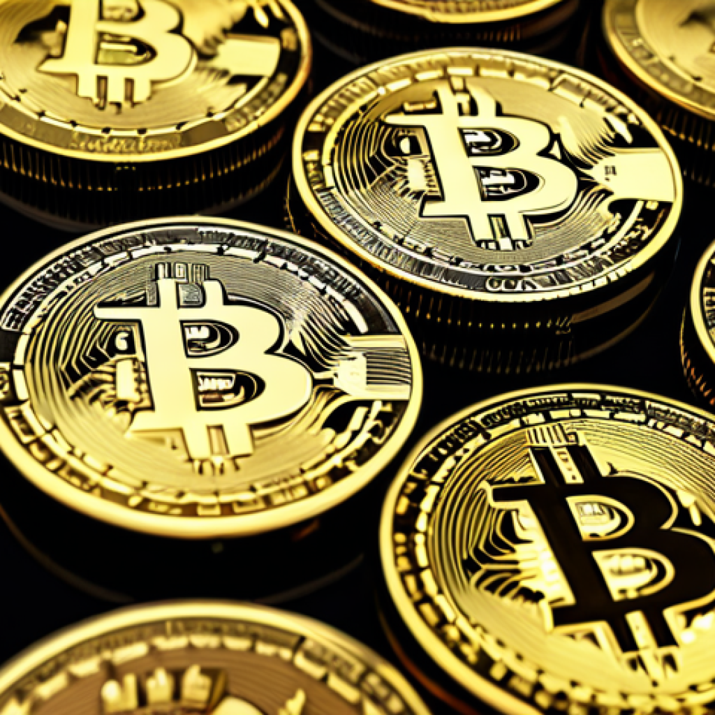 **Digital Currency Concept**: Create an artistic representation of Bitcoin, highlighting its limited supply of 21 million coins. The image should depict the cryptocurrency in a futuristic digital environment, emphasizing its fungibility and global reach.